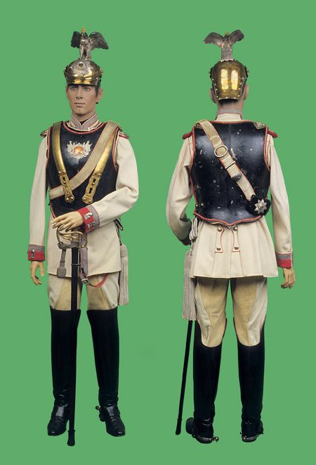 Garde du Corps uniform with special black parade Kurass given by the Czar of Russia..jpg
