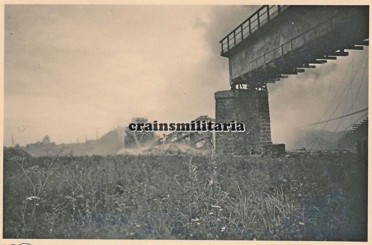 Корсунь Горящий ж-д мост через Рось (brennende  Ros Eisenbahn Brücke) 1941 г..jpg