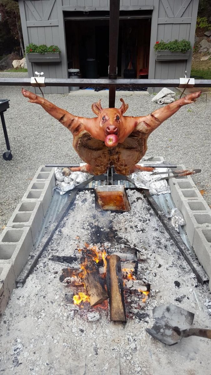 Made an Asado cross for cooking a pig (NSFL if you don't like meat that looks like animal).jpeg