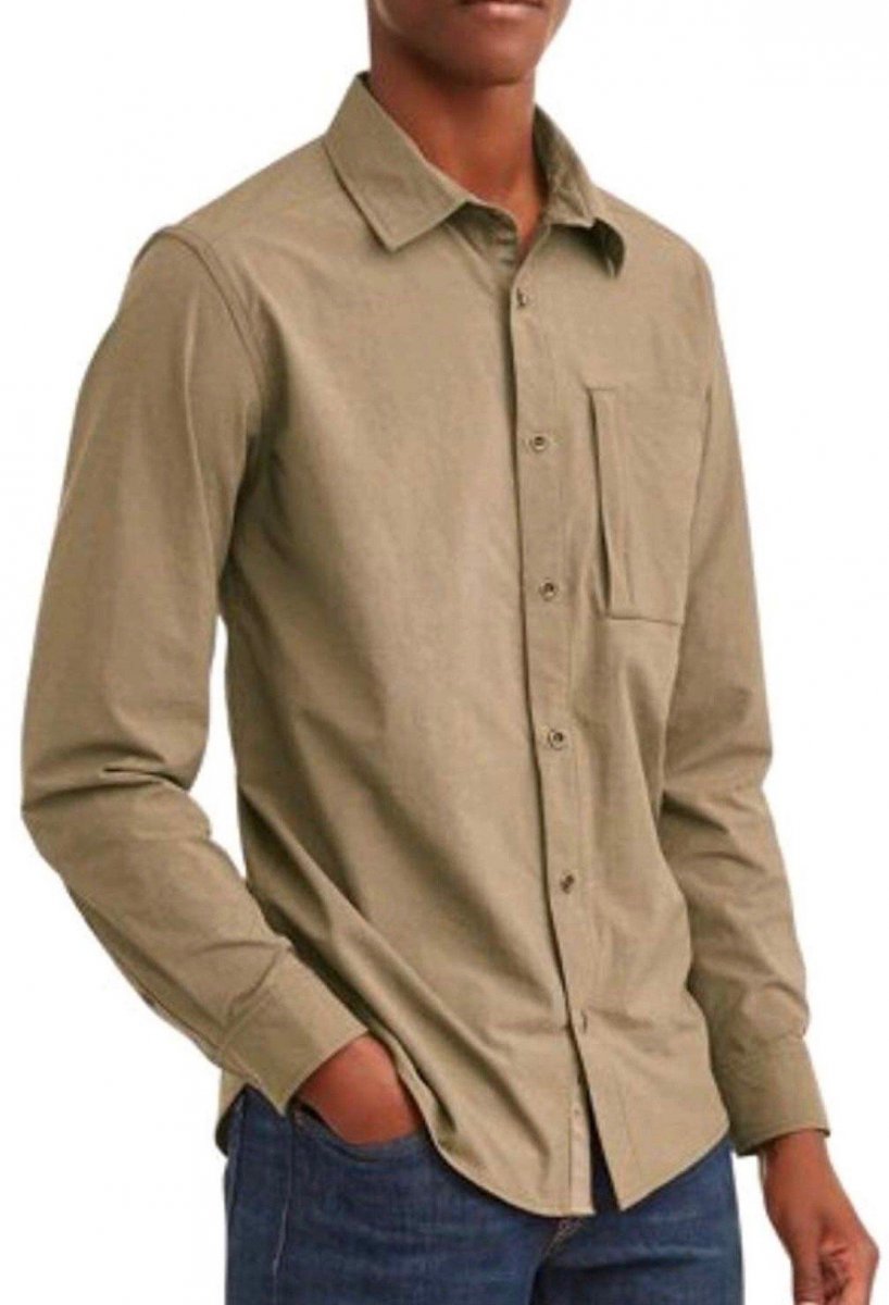 SwissTech Mens Long Sleeve Outdoor Woven Shirt (Medium 38_40, Dove) Swiss Tech.jpg