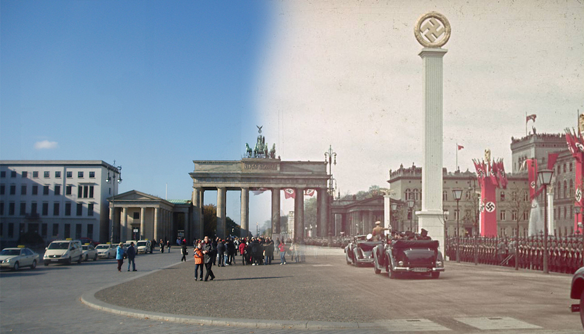 The Brandenburg Gate with Nazi propaganda on full display.png