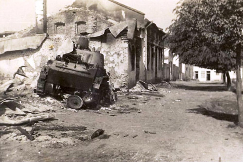 Vinnitsa, bakery building, Ukraine, KO BT-7M (crush PAK-36)-.JPG