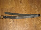 Лот №А2332 Ремень кожаный ВС Британии (чёрный) с серебряной пряжкой  от 1 грн.