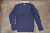 Шерстяной свитер Британского флота (British Royal Navy Sweater Wool, blue-gray) размер: 56-58