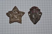 Кокарда РККА 1918 + знак VII лет октября