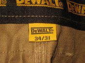 Лот № А2515 Рабочие штаны DeWALT Pro Tradesman Trousers Size 34/31