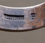 Немецкое кольцо в серебре 1914 г. Geschutzt + именник мастера JD.