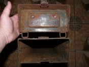 Металлический ящик от 72мм снарядов Вермахт, чердачный сохран.