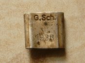 Бирка от снарядной корзины Вермахт 1938г. алюминий.