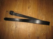 Лот №А2332 Ремень кожаный ВС Британии (чёрный) с серебряной пряжкой р.L