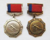 Лыжи = Комитет по физ. культуре и спорту при Совете Министров РСФСР = 2 знака = серебро - бронза