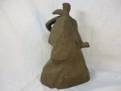 Скульптура Стоять Насмерть, глина, высота 19,5 см