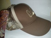 Бейсболка камуфляжная Cat / Caterpillar Brown Twill Cap w/Camo Mesh