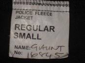 Лот №А1028 Флисовая куртка с мембраной полиции Британии р.Small Regular (черная)