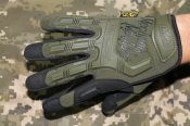 Тактические перчатки Mechanix полнопалые ( M-PACT ) - Олива ( М )