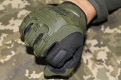 Тактические перчатки Mechanix полнопалые ( M-PACT ) - Олива ( М )
