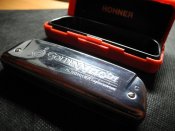 Губная гармонь, губная гармошка Hohner Golden melody Германия.