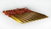 Алюминиевые колышки для палатки желтые 10 шт