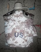 Фляга US 1 литр с подфляжником в комплектном термочехле ACU desert!