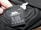 Терморубашка флисовая Trespass чёрная ворот на молнии size M/48 р.