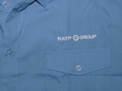 Рубашка короткий рукав Dimensions охраной фирмы, новая, синяя size 43/17,5/54 р.