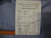 Рубашка shirt mans blue, 41 размер, с погонами