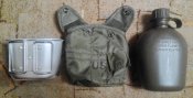Фляга US 1 литр с подфляжником в комплектном термочехле Army green!!