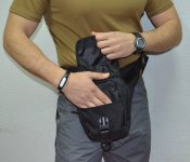 Сумка тактическая плечевая, поясная, для скрытого ношения № 308 Черная
