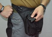 Сумка тактическая плечевая, поясная, для скрытого ношения № 308 Черная