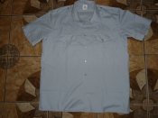 Рубашка №2 короткий рукав полиция Швейцария size 44/17/52р. серо-голубая склад.