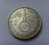 2 марки. Германия. Пауль фон Гинденбург 1939г. Ag.jpg