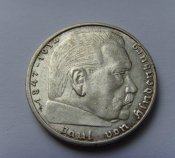 2 марки. Германия. Пауль фон Гинденбург 1939г. Ag+.jpg