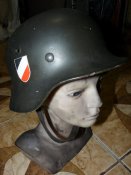 Каска Вермахта М35 64р. восстановленная с хорошего исходника, состарена.