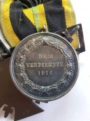 Колодка на 2 награды,  Герцогство Саксен-Веймар-Эйзенахское, редкая медаль