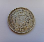 1 динар. Перу 1863г. Ag.jpg