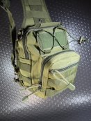 Однолямочник.Однолямочный рюкзак.Олива.Новый