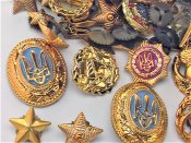 Эмблемы для петлиц  Украина пластик 101 штука