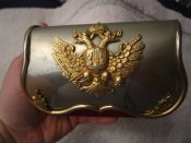Антуражная сигаретница/шкатулка - лядунка офицера кавалерии/ландвера, Австро-Венгрия. Цену снизил!