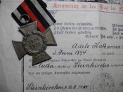 Почётный крест ПМВ 1914-1918 (без мечей, крест Гинденбурга).