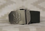 Тактический брючной ремень Слава Украине с пряжкой tactical olive (Slava olive)