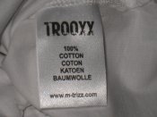 Лот №А2595 Футболка Великобритания оригинал Trooxx х/б с V-образным вырезом XXL (classic) белая