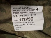 Китель Jacket2, Combat warm weather MTP 170/96 с патчами, как новый