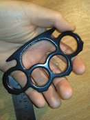 Кастет стальной классический с чехлом