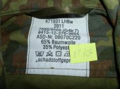 Китель флектарн армии Бундесвер Gr.7. Рубашка flecktarn Bundeswehr р.7585/9500 (лот №103)