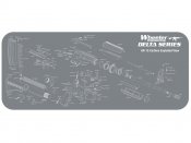 коврик для чистки оружия Wheeler Engineering с взрыв-схемой AR-15
