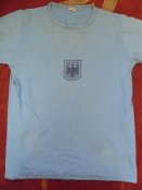 Футболка спортивная Бундесвер (Германия). Синяя (голубая), б/у. Bundeswehr sport. №18 р.6