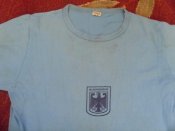 Футболка спортивная Бундесвер (Германия). Синяя (голубая), б/у. Bundeswehr sport. №18 р.6