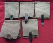 подсумки для двух гранат Ф-1, времён СССР, Склад, 5 штук