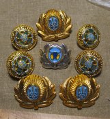Кокарды Украина,лот=8 шт., от 1 грн. за Вашу цену!
