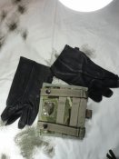 (Лот№47) 3 предмета:Перчатки кожа Бельгия,подсумок Osprey MTP,вкладыш в Берген (с 1й грн.)